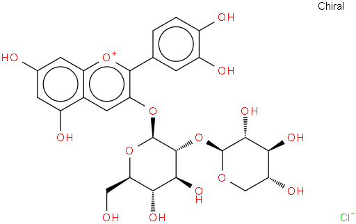 矢车菊素-3-O-桑布双糖苷