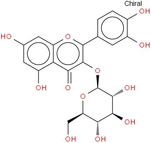 槲皮素-3-O-葡萄糖苷； 异槲皮苷；异槲皮素