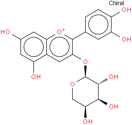 矢车菊素-3-O-阿拉伯糖苷